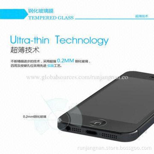 Tempered-glass Screen Protector for iPhone 5, 5S, Anti-fingerprint